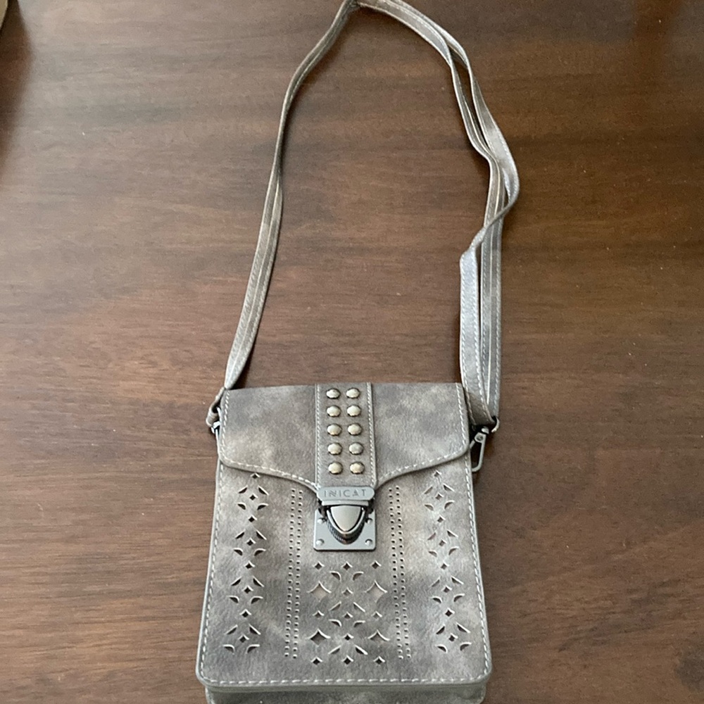 Gray Crossbody RFID Blocking Bag